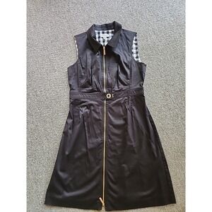 calvin klein black gingham dress